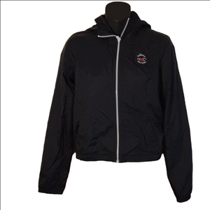 Hollister size small nylon ? Windbreaker type hooded jacket. Size small. School!